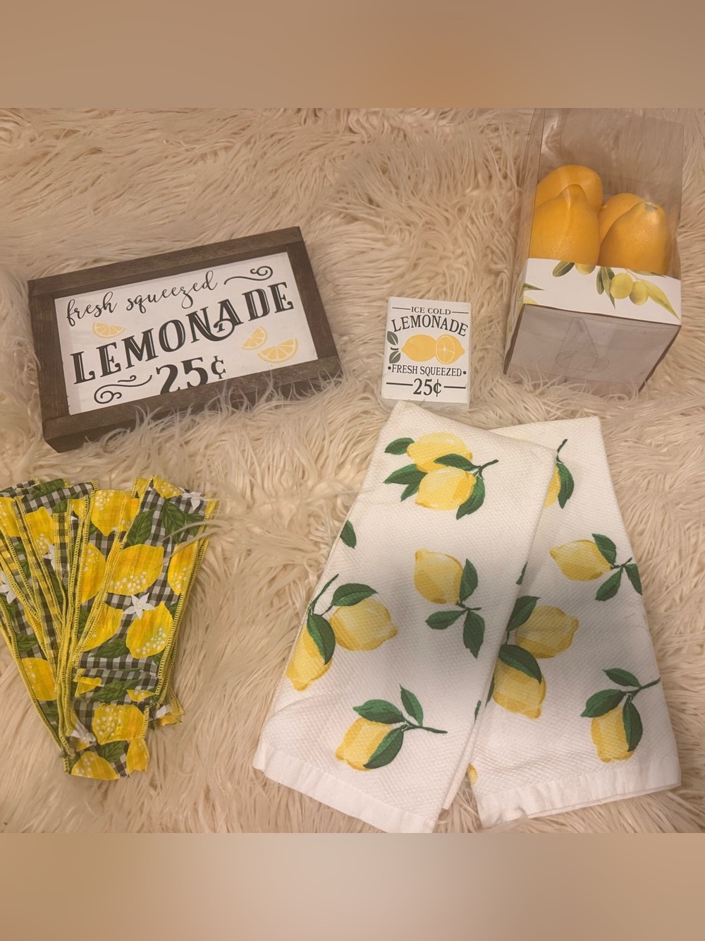 Lemon home decor bundle